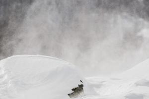 tempestade de neve nos alpes italianos foto