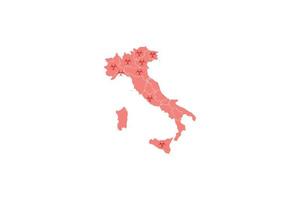 itália mapa coronavírus bio perigo foto