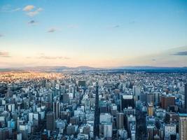 Vista aérea da cidade de Nagoya no Japão foto