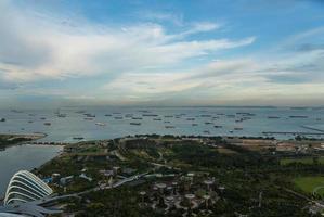 vista do horizonte da cidade de singapura foto