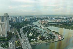 vista do horizonte da cidade de singapura foto