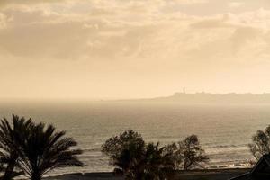 cena na estância balnear mediterrânica na tunísia. foto