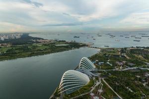 vista do horizonte da cidade de singapura foto