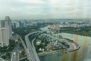 vista do horizonte da cidade de singapura foto