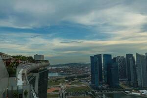 vista do horizonte da cidade de singapura foto