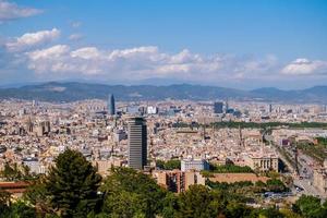 vista da paisagem urbana de barcelona foto