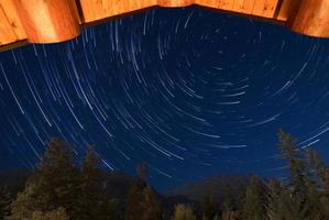 lapso de tempo de trilhas estrela foto