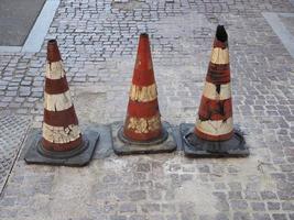 sinal de cone de trânsito foto