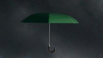 renderização de um guarda-chuva verde