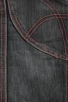 a textura do pano jeans preto foto