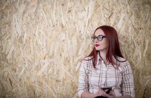 retrato de mulher de negócios jovem ruiva foto