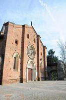 castiglione olona the medieval collegiata (igreja), fachada, varej foto