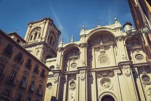 fachada da catedral renascentista, granada, andaluzia, espanha foto
