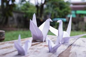 acredita-se que o pássaro origami seja um pássaro sagrado e um símbolo de longevidade, esperança, boa sorte e paz. foto