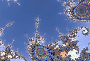 belo zoom no fractal conjunto de mandelbrot matemático infinito. foto