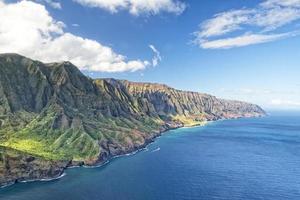 Kauai Napali Coast vista aérea de helicóptero foto