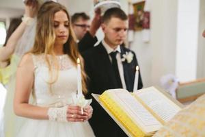 vista da cerimônia de casamento foto