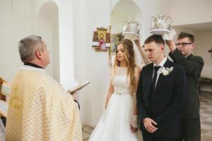 vista da cerimônia de casamento foto