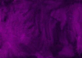 pintura de textura de fundo de cor roxa escura em aquarela. antigo pano de fundo violeta profundo aquarela. sobreposição de grunge. foto