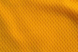 cor laranja roupas esportivas tecido jersey camisa de futebol textura vista superior foto