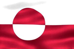 bandeira da Groenlândia - bandeira de tecido acenando realista foto