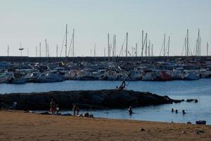 sant feliu de guixols cidade na costa brava, espanha foto