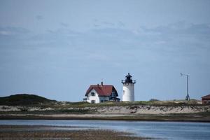 vistas do farol race point em cape cod foto