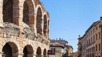 vista da arena di verona antigo anfiteatro romano foto