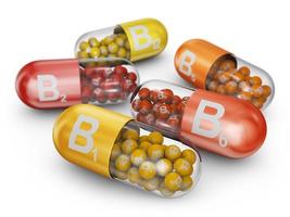 cápsulas com vitaminas do complexo B foto