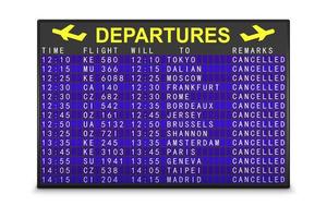 embarque com voos cancelados foto