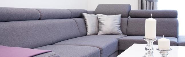 close-up de sofá angular