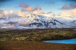 vista lateral da rota 1, ou anel viário, islândia foto