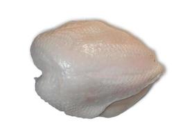 peito de frango em um prato branco. isolado de carne de frango. comida de dieta. carne de aves fresca rosa. foto