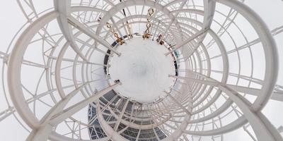 panorama esférico do canteiro de obras de inverno foto