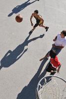 vista de basquete de rua foto