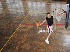 vista do jogo de basquete foto