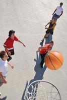vista de basquete de rua foto