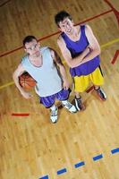 retrato de jogador de jogo de bola de basquete foto