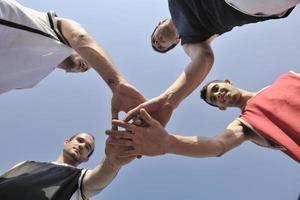 time de jogadores de basquete foto