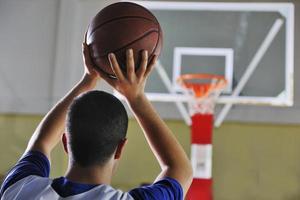 vista do jogo de basquete foto