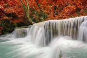 cachoeira na selva profunda floresta tropical no parque nacional,