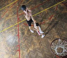 vista do jogo de basquete foto