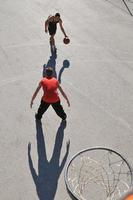 vista de basquete de rua foto