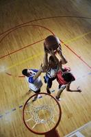 vista do jogo de basquete foto