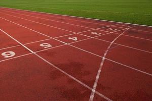 vista de pista de atletismo foto