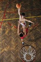 vista do jogo de basquete foto