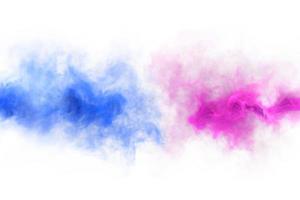 névoa de néon mistério azul e rosa e textura de fumaça foto