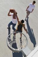 vista de basquete de rua foto