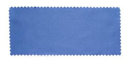 amostras de tecido azul isoladas no fundo branco foto