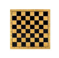 tabuleiro de xadrez de madeira isolado no fundo branco foto
